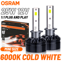 OSRAM H1 LED Bulb Mini 50W ETI-CLW Chips H4 LED Car Headlight High Low Beam Turbo Fan Auto Light 6000K Diodes Fog Lamp 12V 6000K