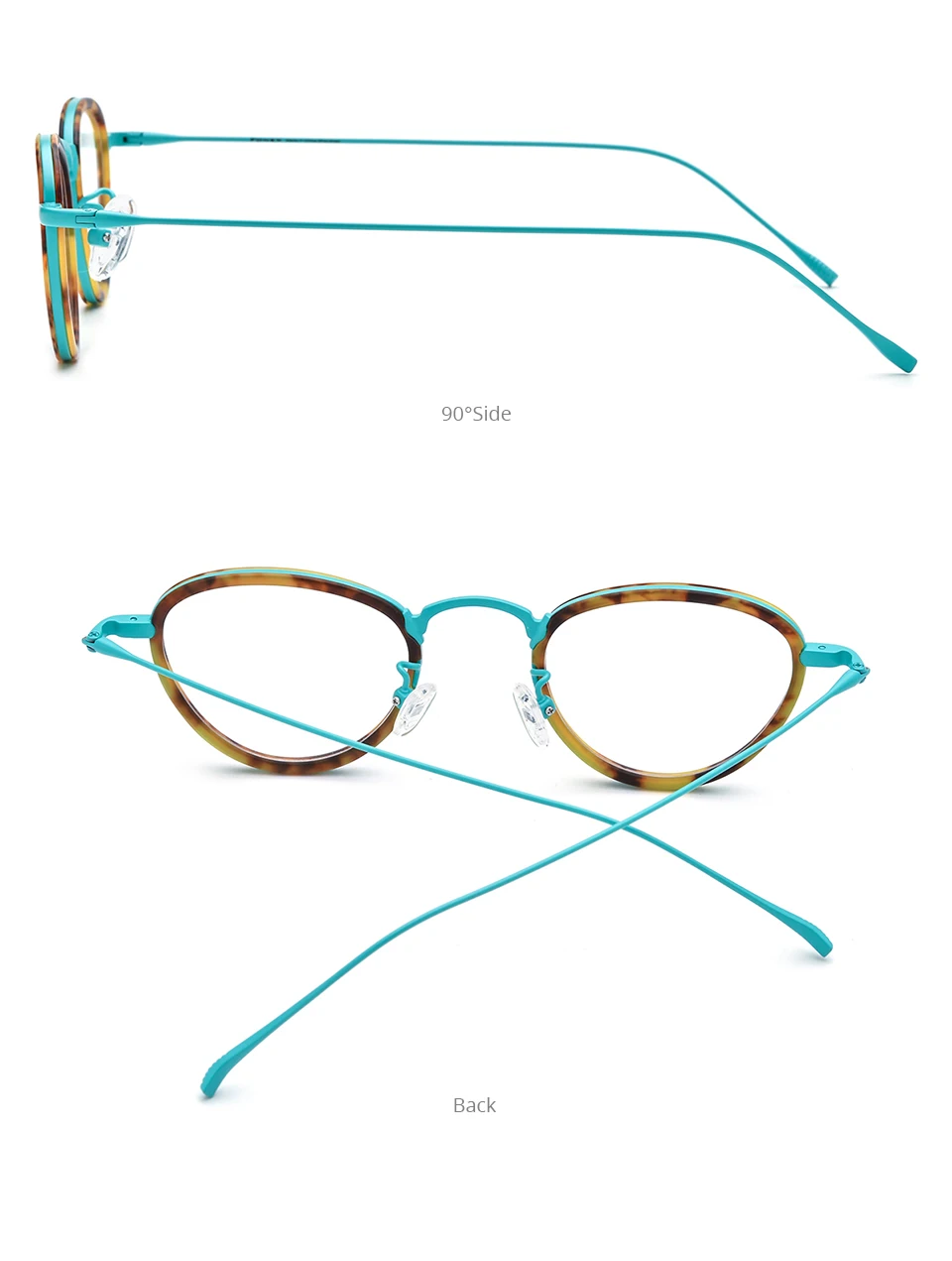 FONEX Acetat Titan Brille Rahmen Frauen 2025, Neue Mode Marke Design Retro Kleine Runde Brillen Männer Vintage Brillen 85844 – Detail 34
