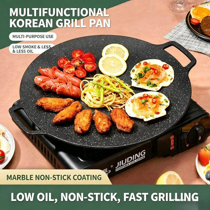 Portable Non Stick Frying Pan Outdoor Camping Bakeware Multi Purpose Cookware For Induction Cooker Household Use