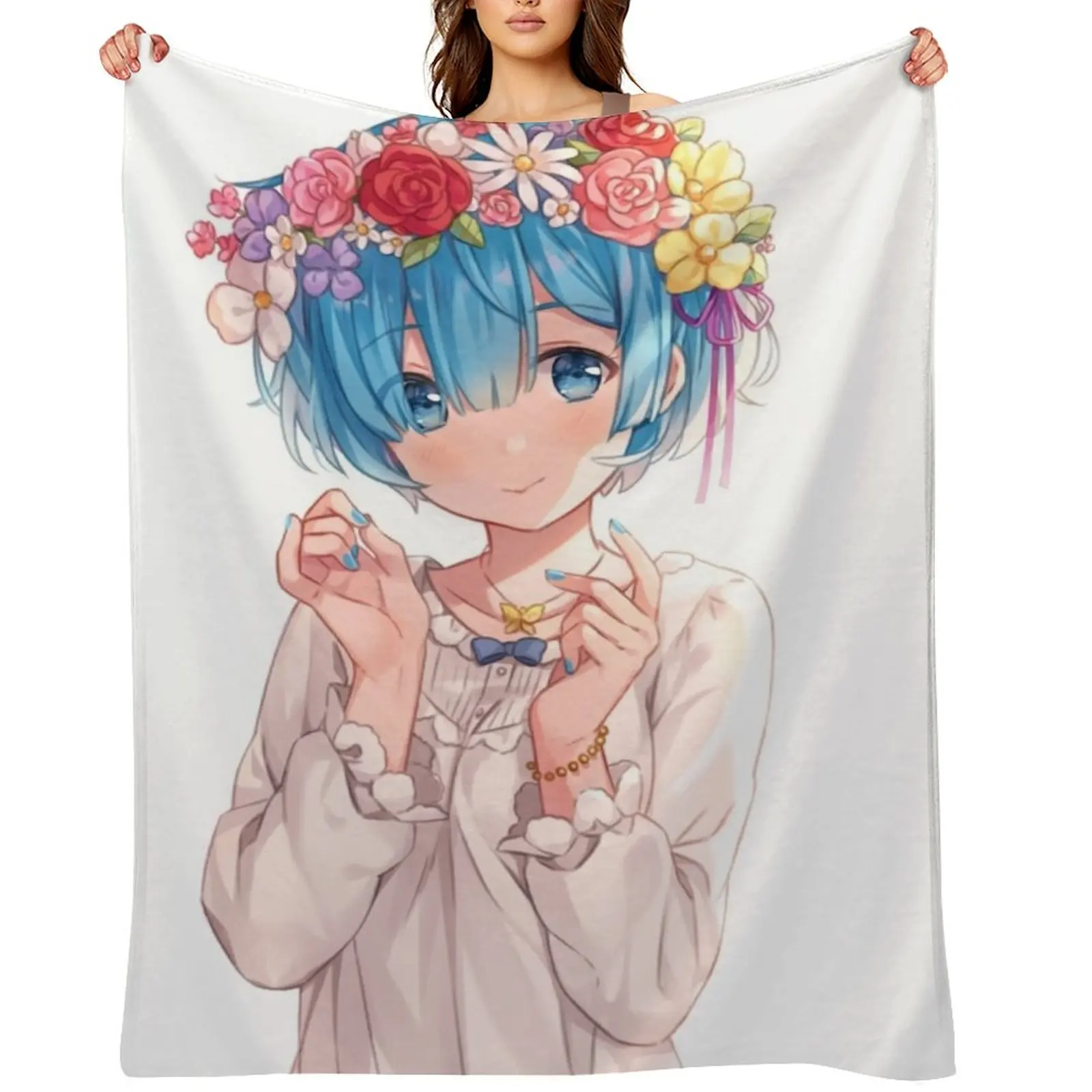 

rem Throw Blanket Comforter Decorative Beds Softest anime Blankets