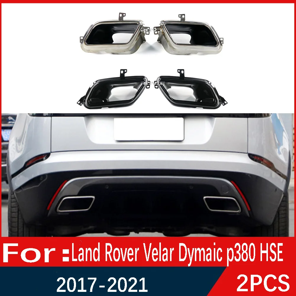 Car Exhaust Pipe Square Muffler Tail Throat Pipe For Land Rover Range Rover Velar 2017 2018 2019 2020 2021 L560 Dymaic P380 HSE