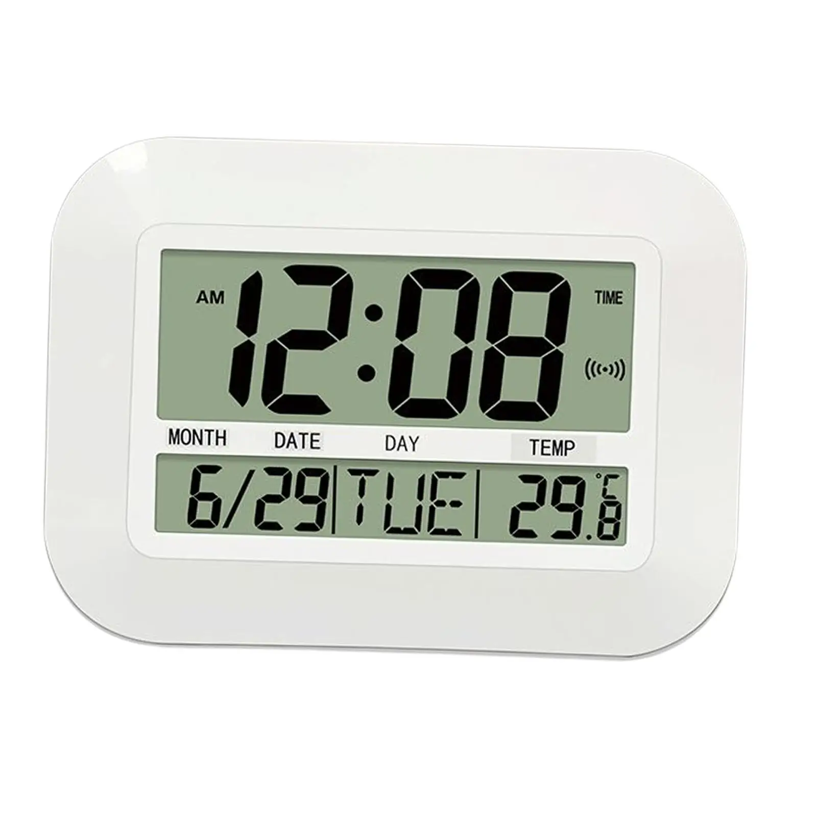 Large Electronic Wall Clock Alarm Count up Down Timer Battery Operated Calendar for NightStand Home Desk Bedroom Living Room