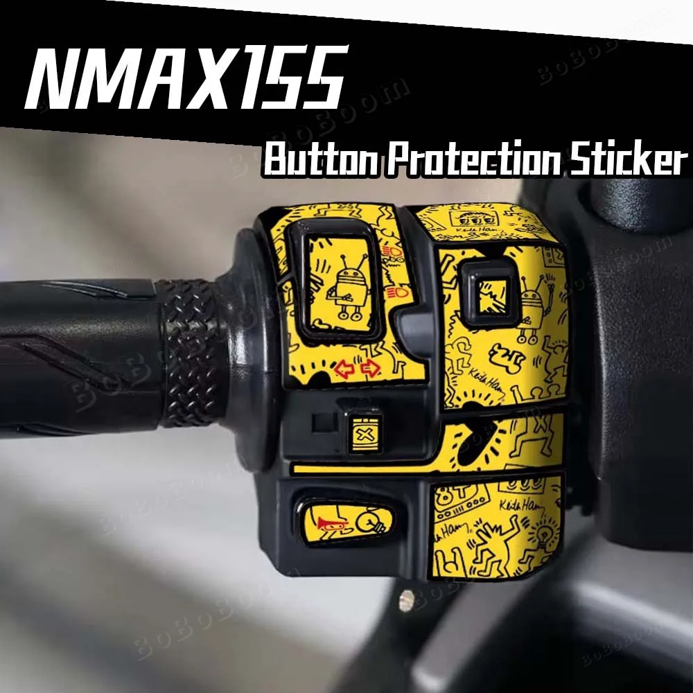 

Для NMAX 155 nmax 155 Nmax 155 2025 аксессуары для мотоциклов, скутер, декоративная защитная кнопка, наклейка на переключатель, наклейка против царапин