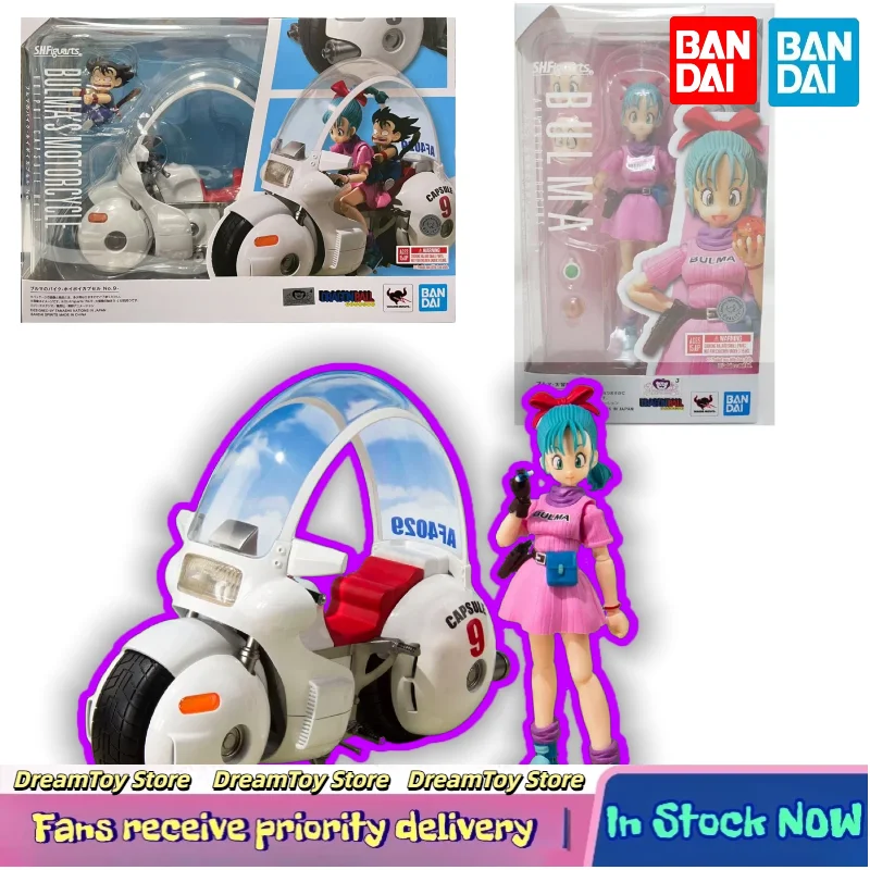 

【In Stock】Bandai SHF Bulma Action Figure Advenure Beging Dragon Ball Anime Bulma's Motorcycle Animation Model Toy Collection