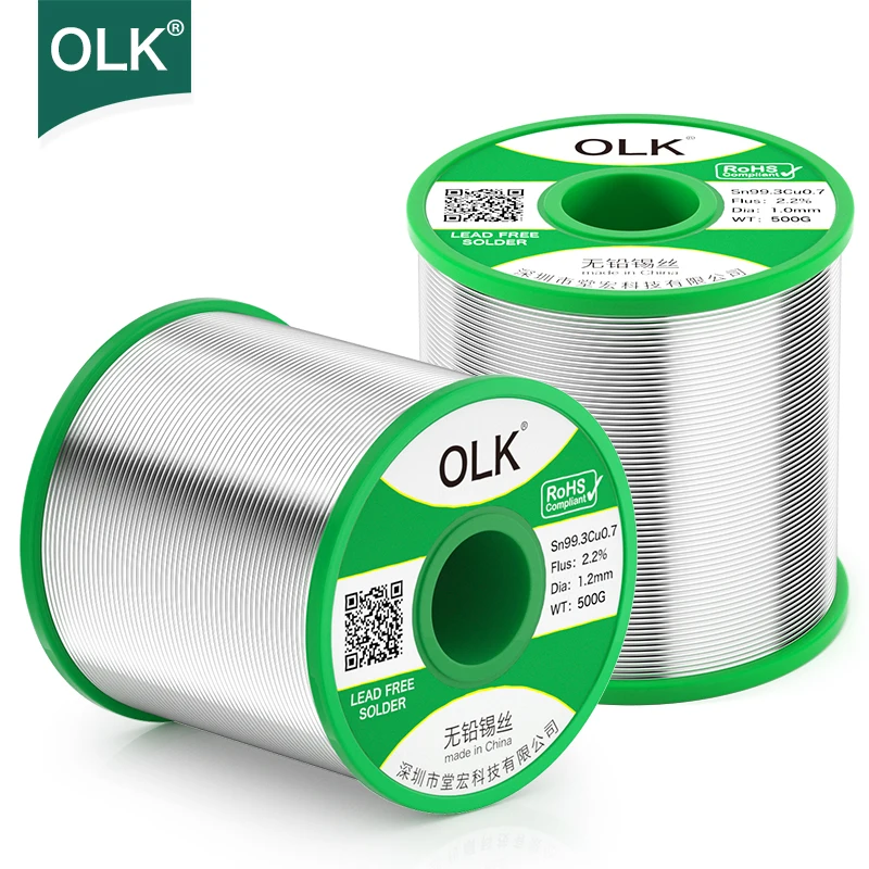 OLK 500g Lead free environmental friendly solder wire rosin containing high purity maintenance soldering iron tools solder wire