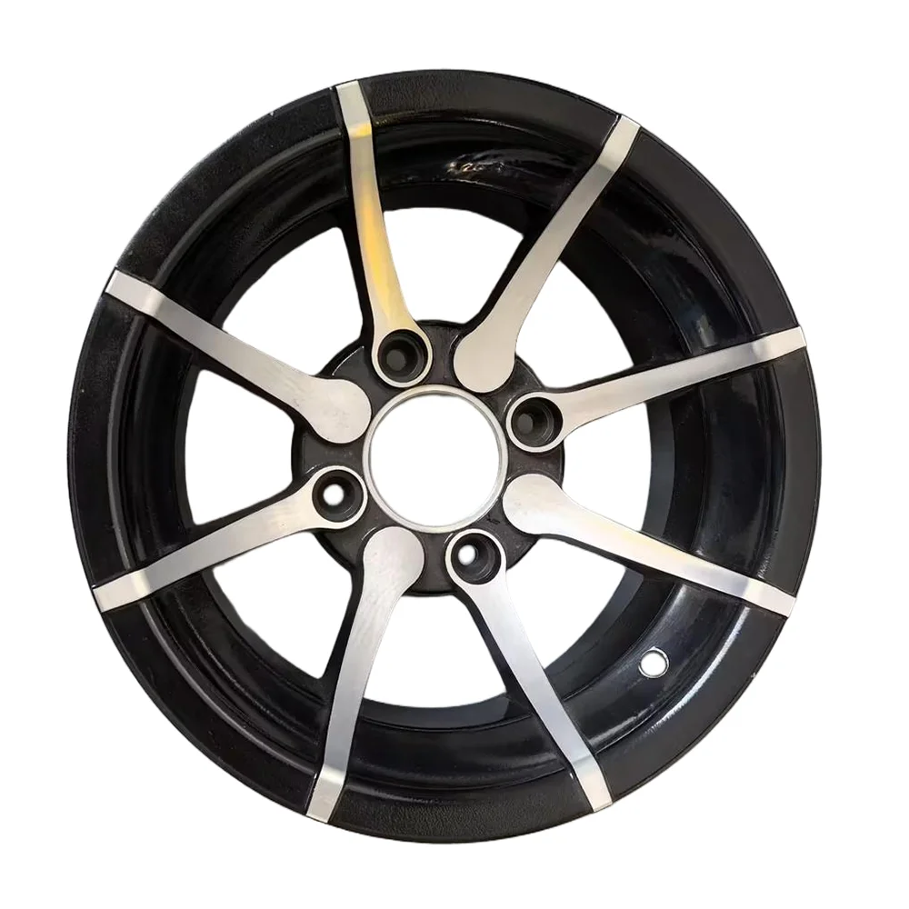 

New aluminum bright black golf cart wheel hub replacement NBR12-15A (12x5-4-101-70-negative20)