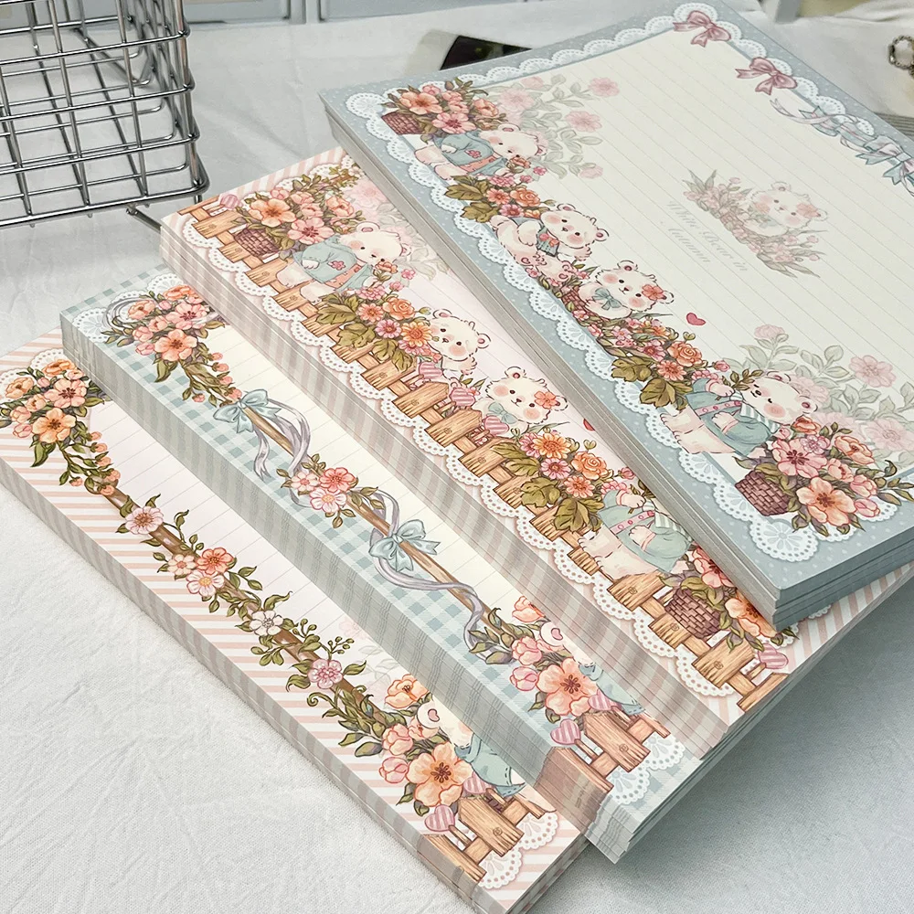 دفتر ملاحظات بتصميم دمية دب لطيف - 30 B5 صفائح مبطنة على الطراز الرعوي هدية جذابة للغاية للوازم المدرسية #2