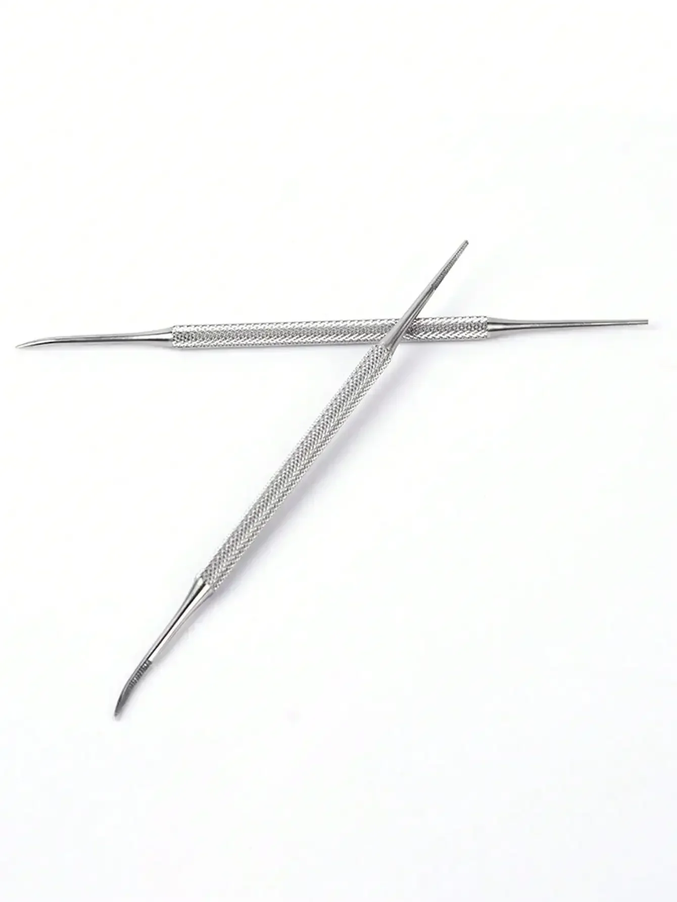 

5pcs Stainless Steel Manicure & Pedicure Tool Set - Double-Sided Cuticle Pusher, Foot File, Double-Sided Nail File, Nail Cleaner