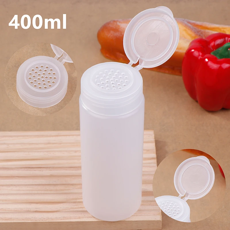 1PCS 400g Flip Cover Talcum Powder Bottle Refillable Cosmetic Powder Dispenser Plastic Powder Container Empty Pots Bottles