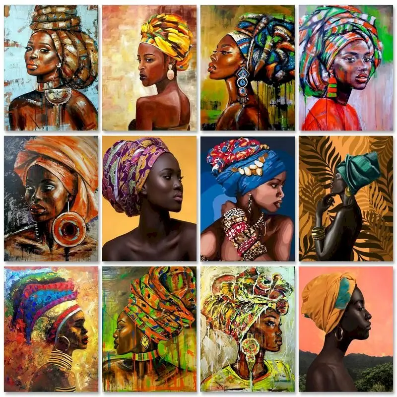 

Gatyztory Diy Pictures By Numbers Figure Painting Kits For Adults Handpainted Scarf Beauty Oil Paint By Number Living Room Decor