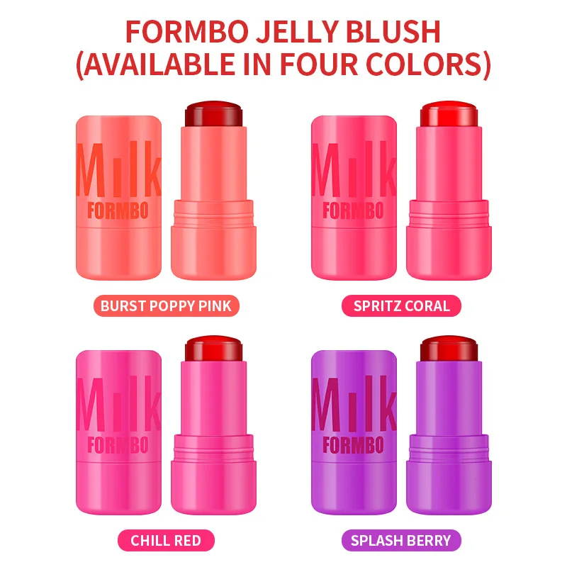 Fruit Jelly Blush Lip Gloss Stick, Creme Blush Destaque Batom, Bochecha Face Sombreamento, Lipgloss Glossier, Maquiagem Coreana