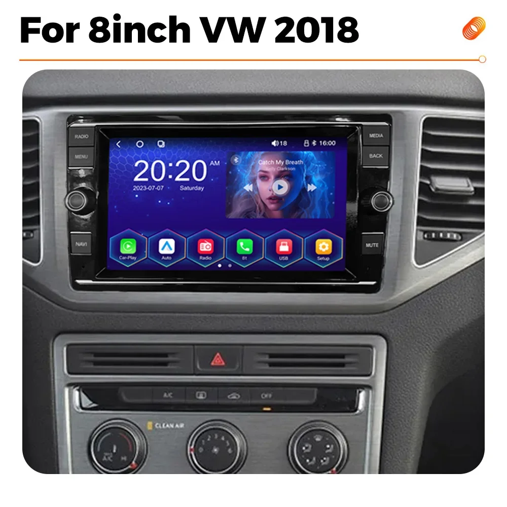 Car Radio Autoradio For Universal Volkswagen/VW/Skoda/Seat/Passat B7/POLO/GOLF 5 6 Linux System Multimedia Player DAB BT Carplay