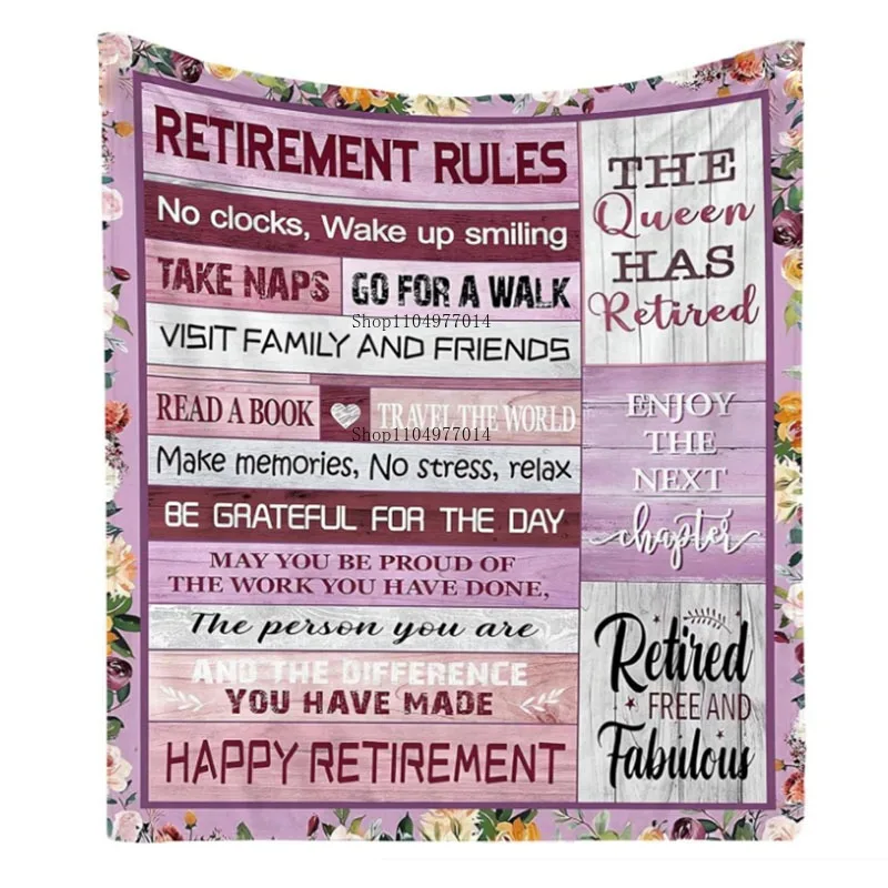 هدايا التقاعد للنساء، بطانية التقاعد السعيدة للممرضات والمعلمين، هدية وداع للزملاء والرئيسين #1