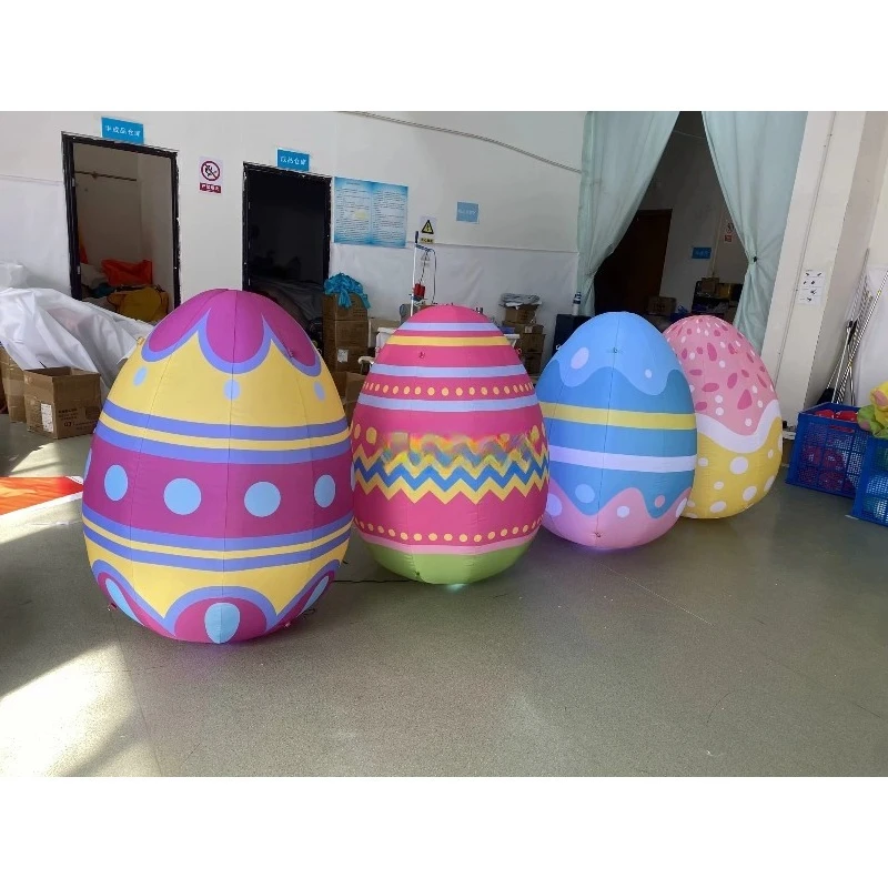 Inflatable Color Easter Egg Outdoor Holiday Decoration Model with LED Light