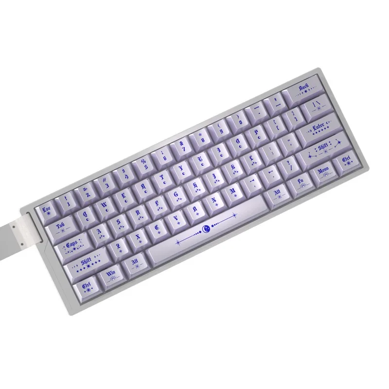 

Magic Pearlescent Keycaps 121 Keys Top Print Cherry Profile Keycap PBT for MX Mechanical Keyboard 60 68 75 87 100 104