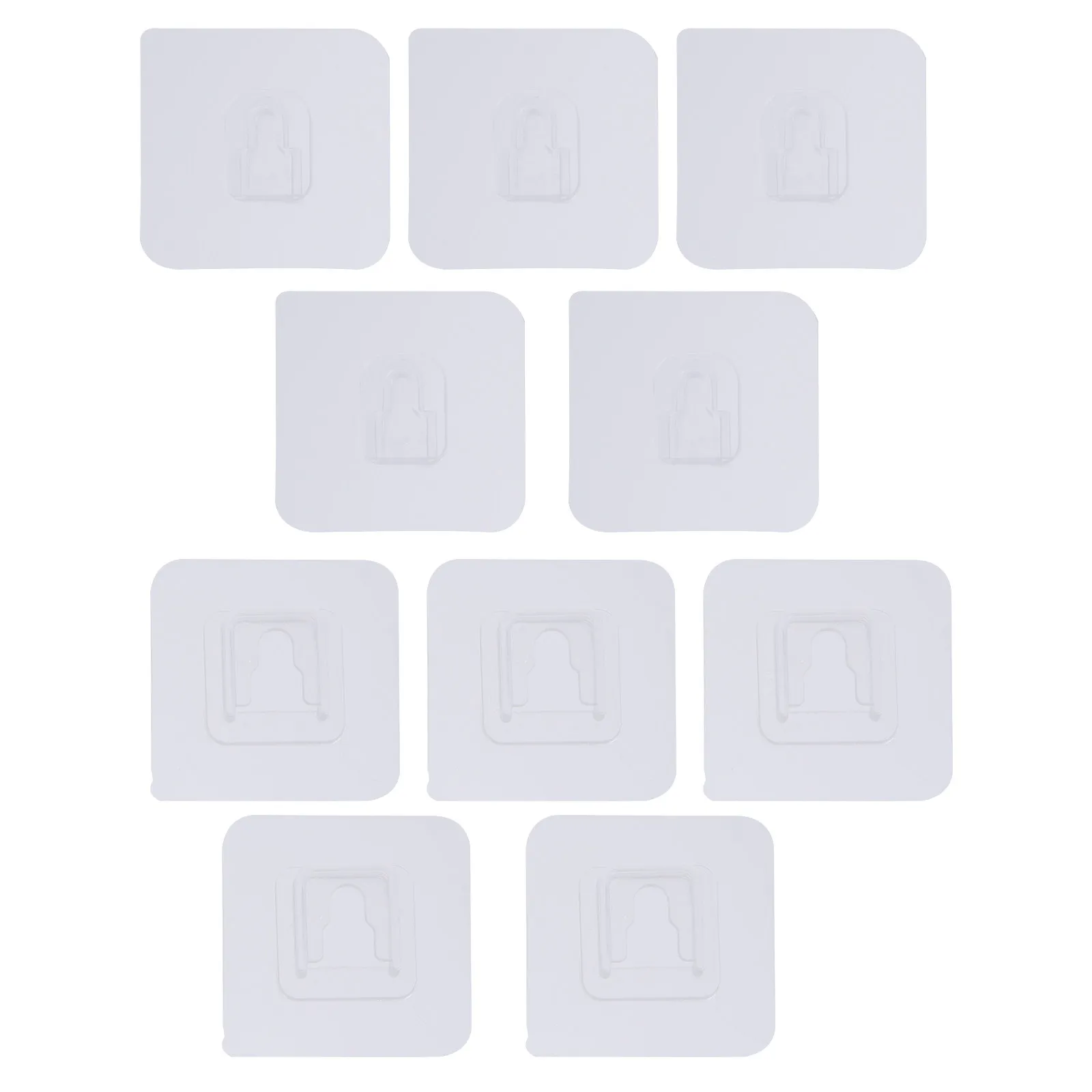 40Pcs Storage Buckle Stickers Ultra Thin No Drilling Wall Hangers Strong Acrylic Adhesive for Smooth Surfaces Removable