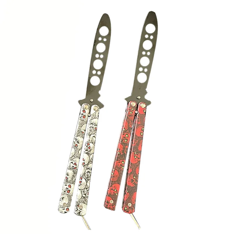 Folding Butterfly Knife Unsharpened Beginner Training Hands Throwing Knife High Hardness Stainless Steel Outdoor Practice Knife