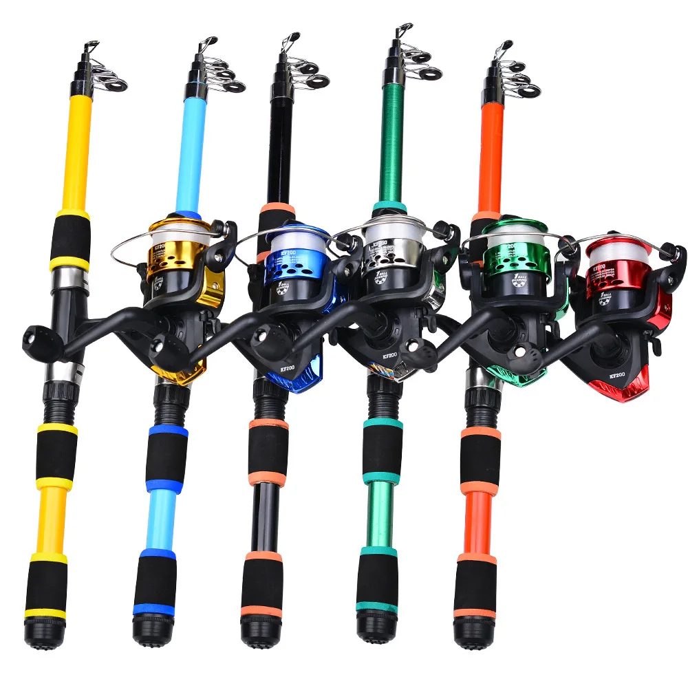 Surf Sea Beach Casting Fiberglass Glass Fiber Combo Kit Set Fishing Rod Pole Spinning Baitcasting Telescopic Travel Ice Fly view 5