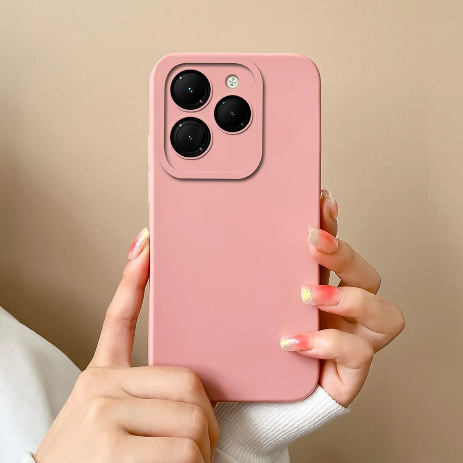 For Infinix Hot 40 Pro 40i Case Cover Fashion Design Solid Color Shockproof Matte Soft Silicone For Infinix Hot40Pro 40 i Fundas