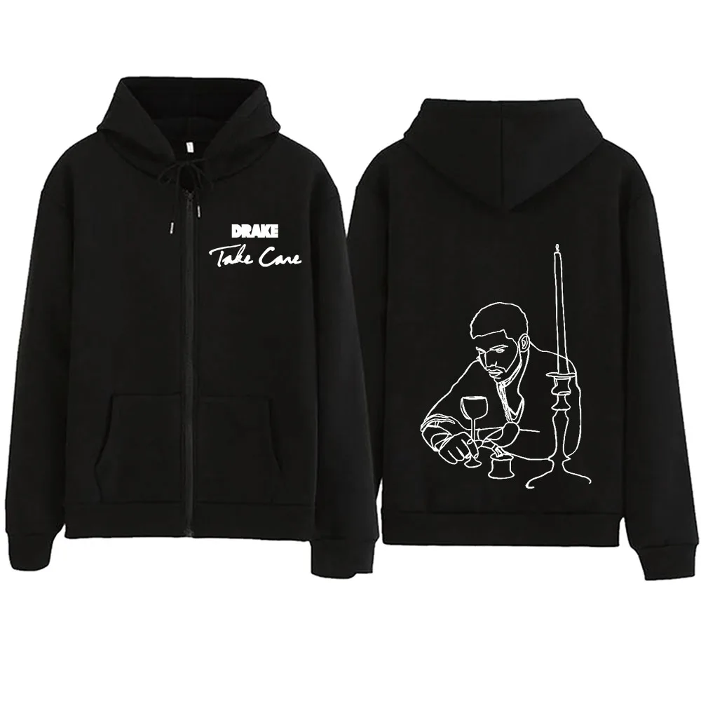 Take Care Drake 2024 ซิปHoodie Harajukuเสื้อStreetwearแฟนเพลงของขวัญVคอเสื้อปกติUnisex