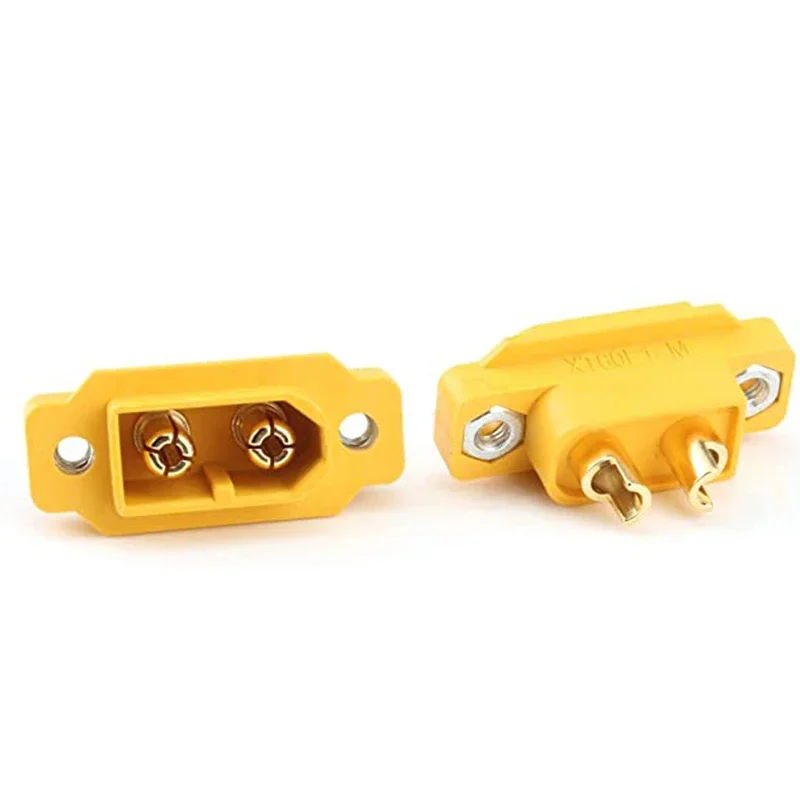 10PCS AMASS XT60E-M Mountable XT60 Male Plug Connector 4.23g For Racing Models Multicopter Fixed Board DIY Spare Part