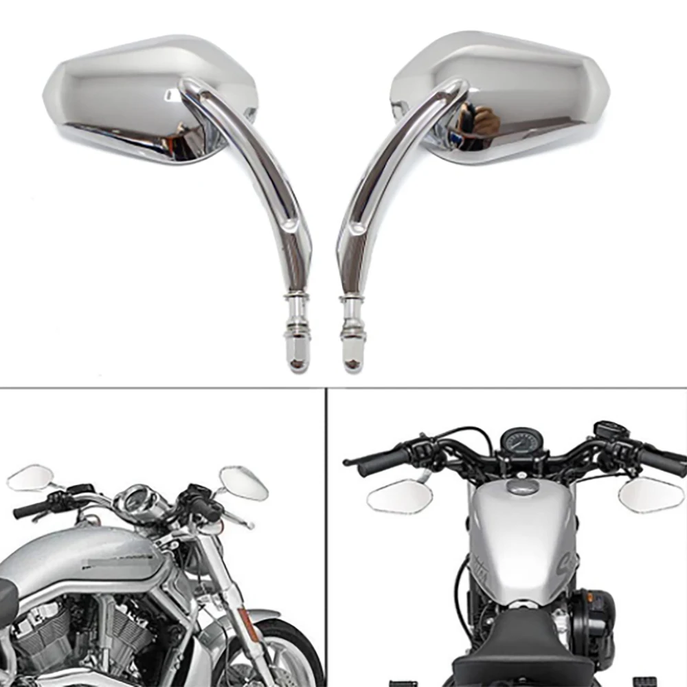 2 Piece Motorcycle Rearview Mirror Adjustable Motorcycle Side Mirrors for Harley Davidson Cross Bones 2008-2009