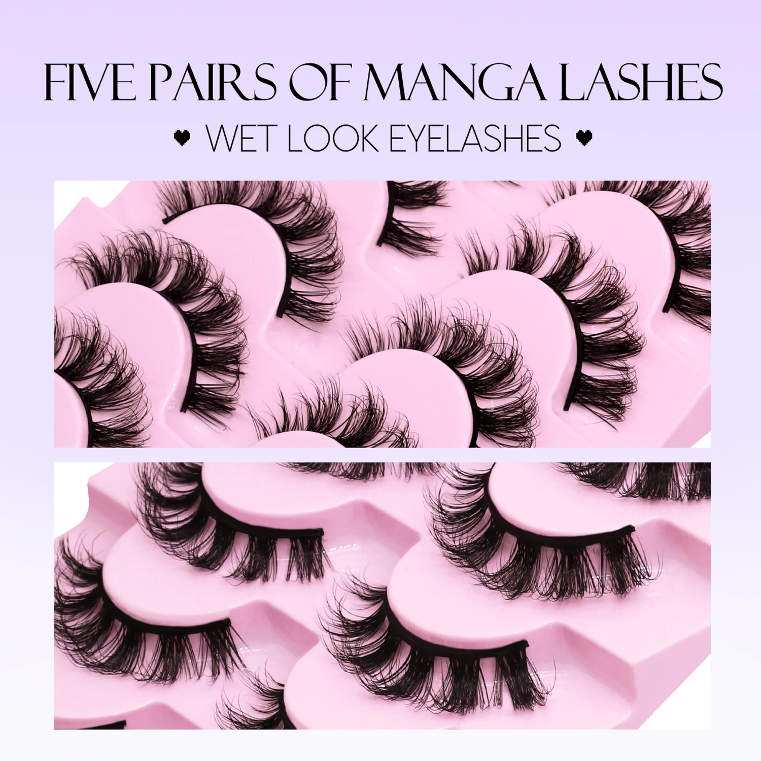 Veltrinay pestañas postizas volumen 3D pestañas postizas de visón pestañas finas pestañas de visón naturales tiras de pestañas esponjosas pestañas postizas