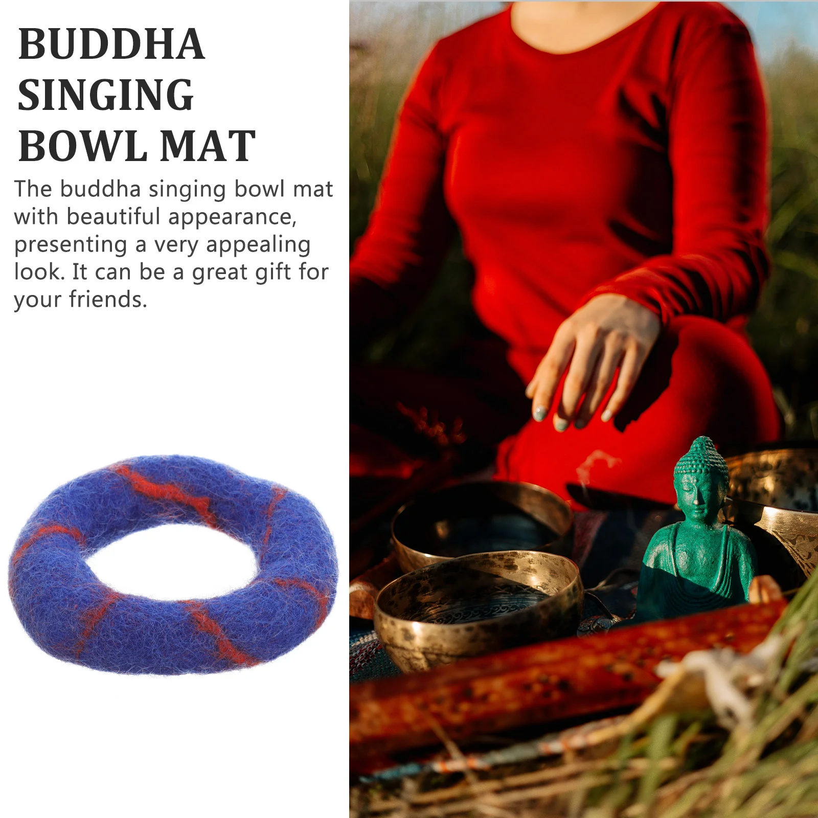 Buddha Sound Bowl Cushion Mat Pad Meditation Tibetan Singing Other Fabric Soft Decoration