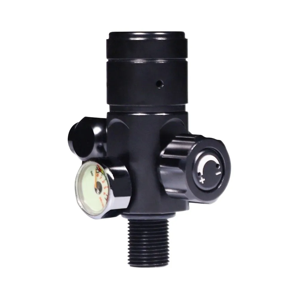 Scuba Diving Pressure Reducing Valve First Stage Regulator M18x1.5 To 3/8-24 UNF Thread 300 Bar High Pressure Aluminum Alloy