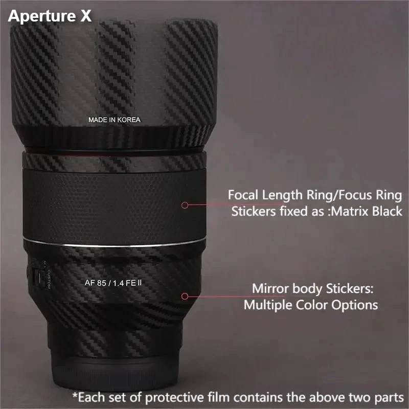 For Samyang AF 85mm F1.4 II For Sony FE Mount Lens Sticker Vinyl Wrap Film 85/1.4 II Lens Body Protective Sticker Protector Coat