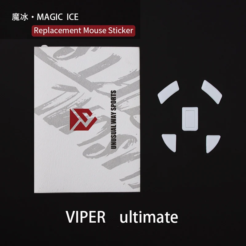 UnusualWaySports Mouse Skates Feet Viper Ultimate Cambered Surface PTFE Anti Collapse Magic Ice Pink Black Silver Fox