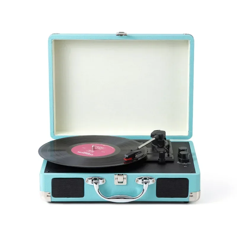 

One-piece Bluetooth vinyl record player Portable multi-function phonograph Retro record player
