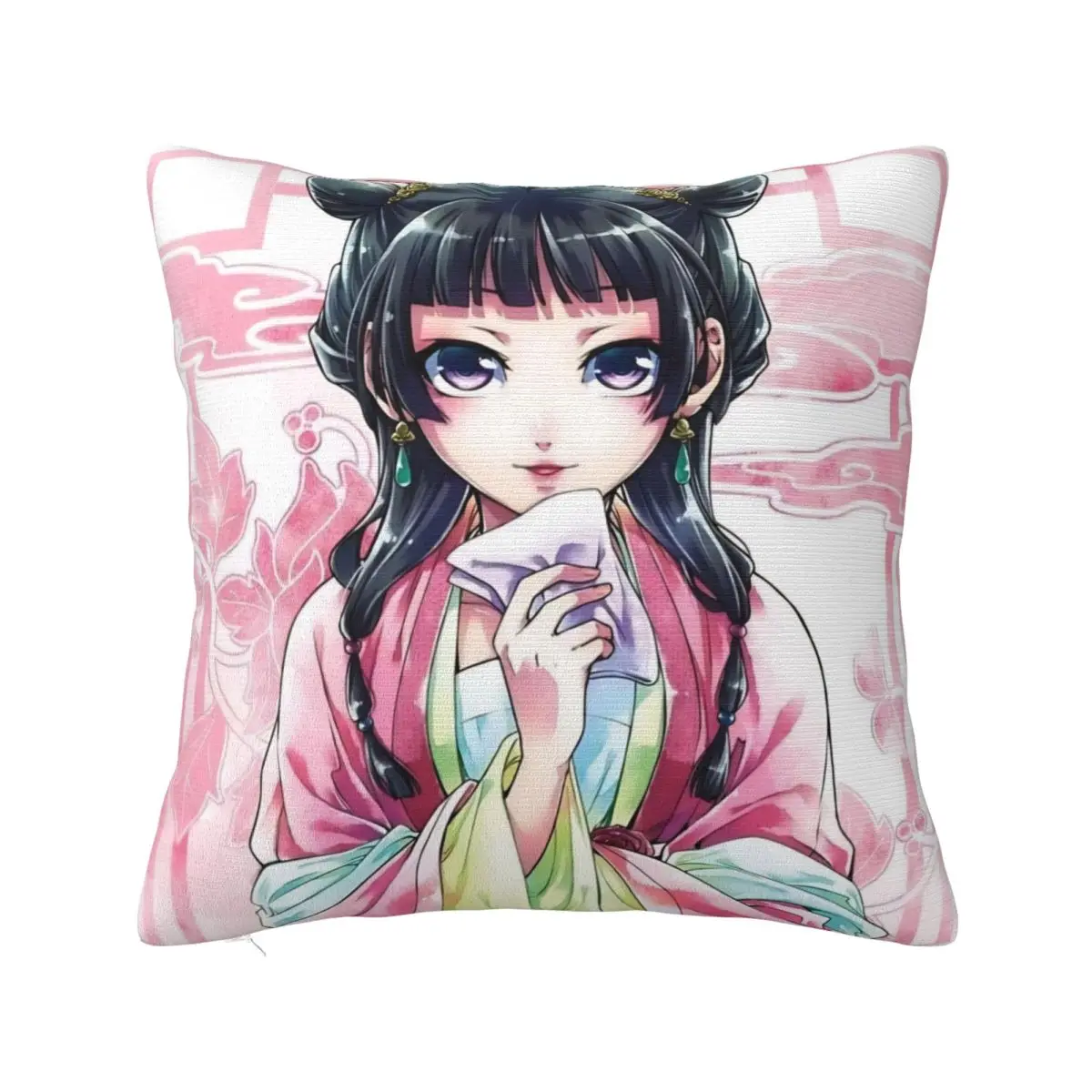 Maomao The Apothecary Diaries Pillowcase Printed Polyester Cushion Cover Decor Throw Pillow Case Cover Home Zippered 18