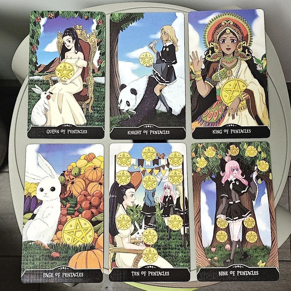 12*7 ซม.Witchling Academy Tarot Deck ที่มีงานศิลปะแปลกและสร้างแรงบันดาลใจ Insights 78 ชิ้นไพ่ทาโรต์ขึ้นอยู่กับระบบ Rider