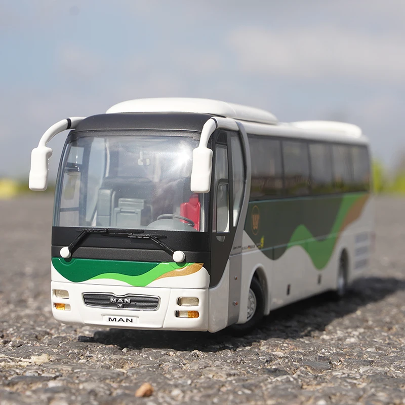 دييكاست سيارة 1/42 مقياس رجل R41 حافلة سيارة نموذج سبيكة رجل R41 حافلة لعب المركبات نموذج المشهد عرض حلية لعب للأولاد