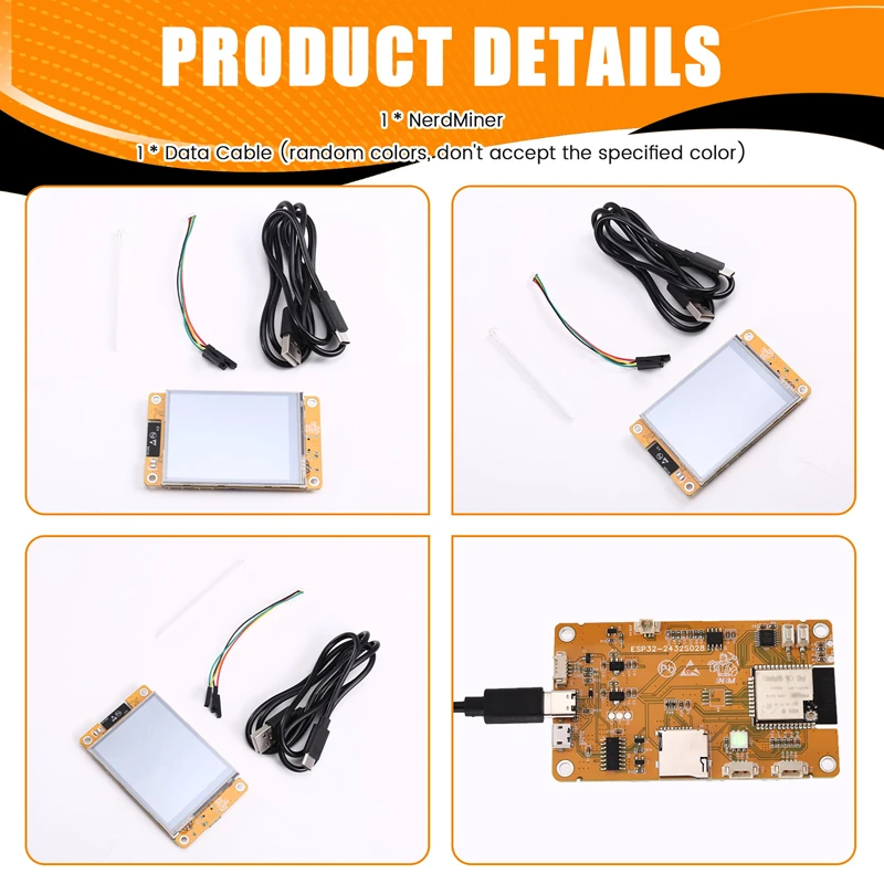 A03F Upgraded for NerdMiner 950KH/s Bitcoin for Solo Lottery Miner with 2.8 Smart Display High Hashrate Mining Performance