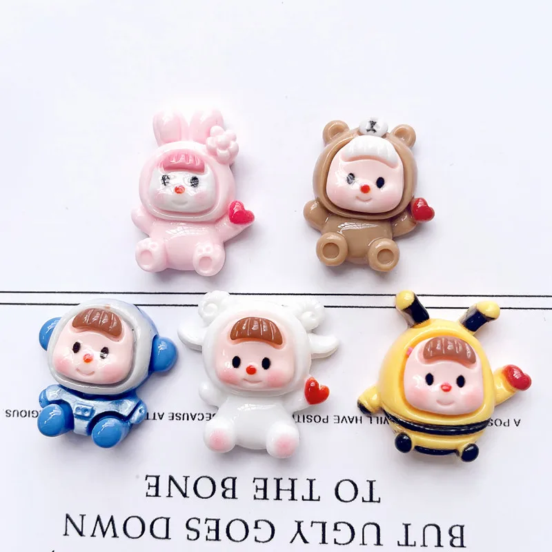 

1PC Mini Glossy Cute Bee Bear Sheep Kids DIY Resin Accessories Hand-made Decorative items Accessories Toy