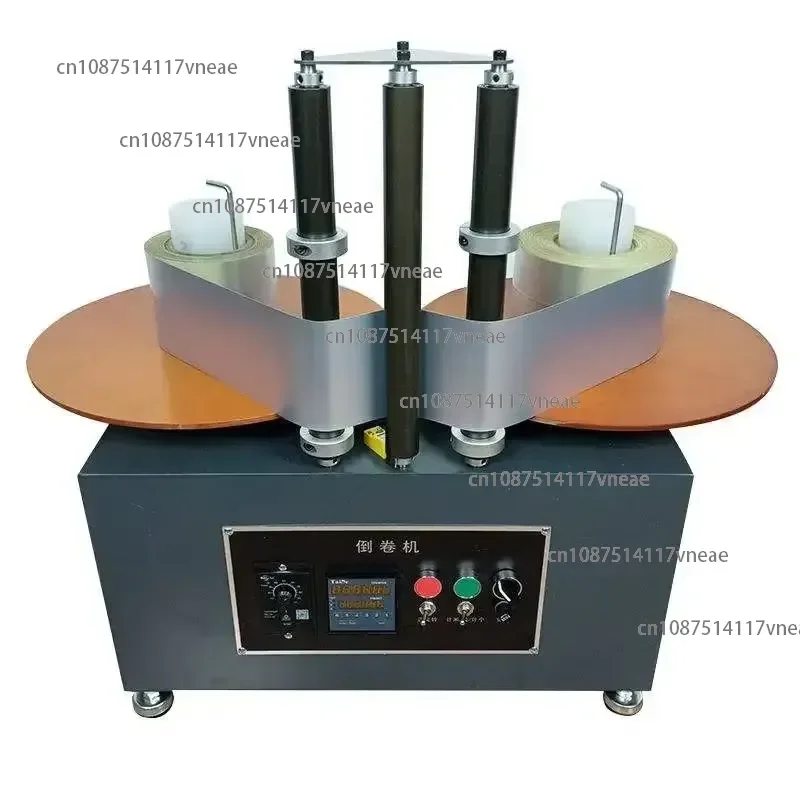 400mm Diameter Disc Label Counter Rewinder with Length Counting Reel to Reel Label Paper Rewinder Roll to Roll Rewinding