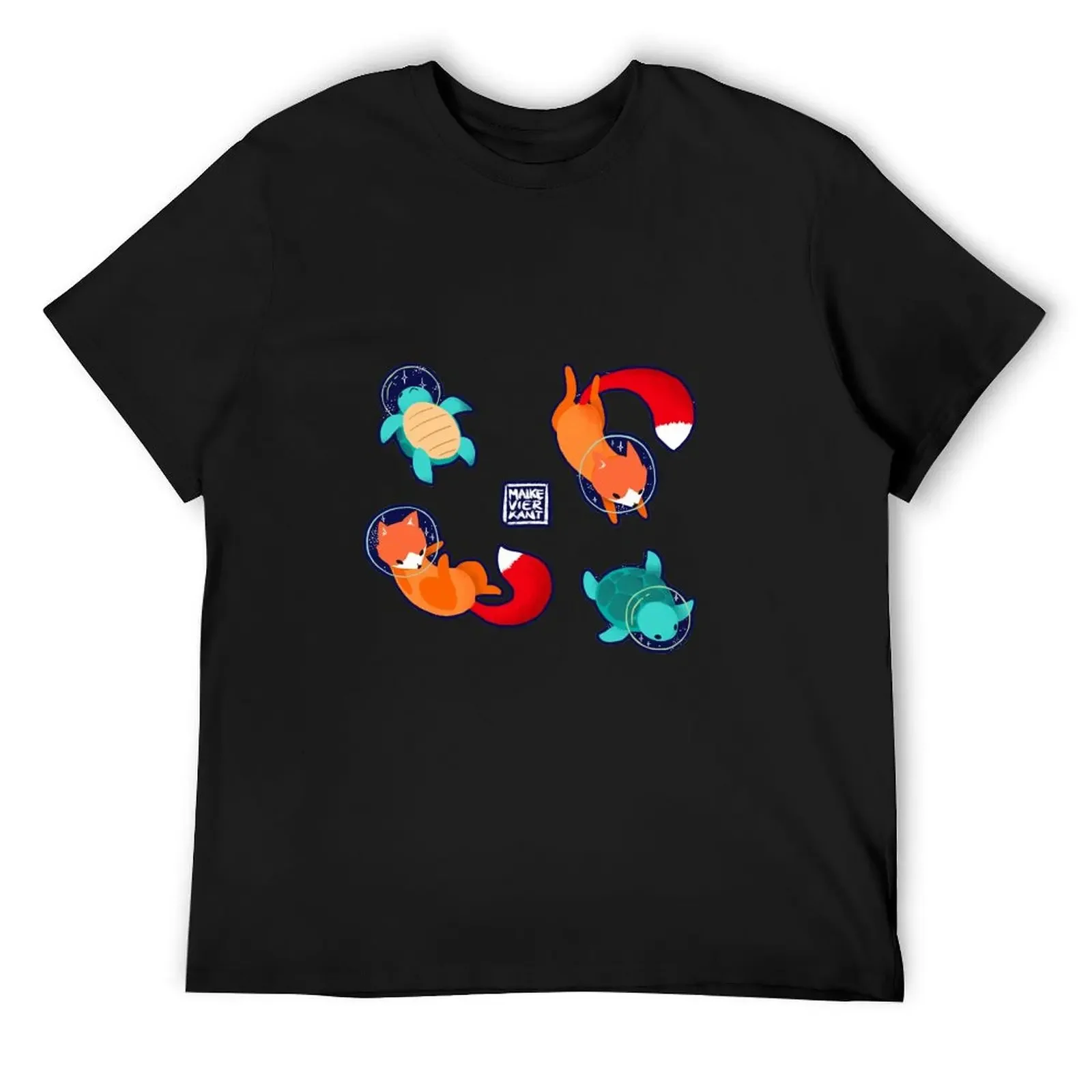 

Space Animals Sticker Set 1 T-Shirt vintage graphic tee oversized customs design your own men tshirt