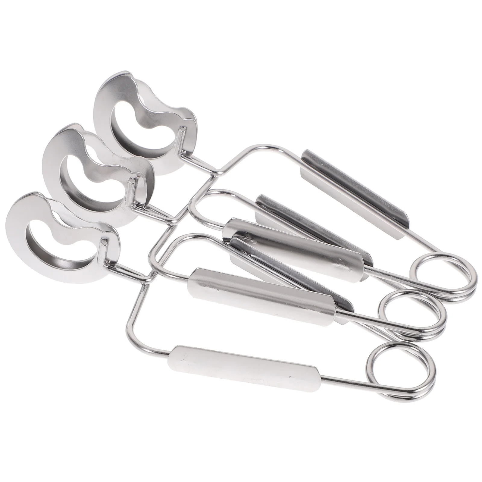 

3pcs Spring Food Clip Stainless Steel Kitchen Snail Tong Pasta Silver Cooking Serving Tongs Escargot Tableware