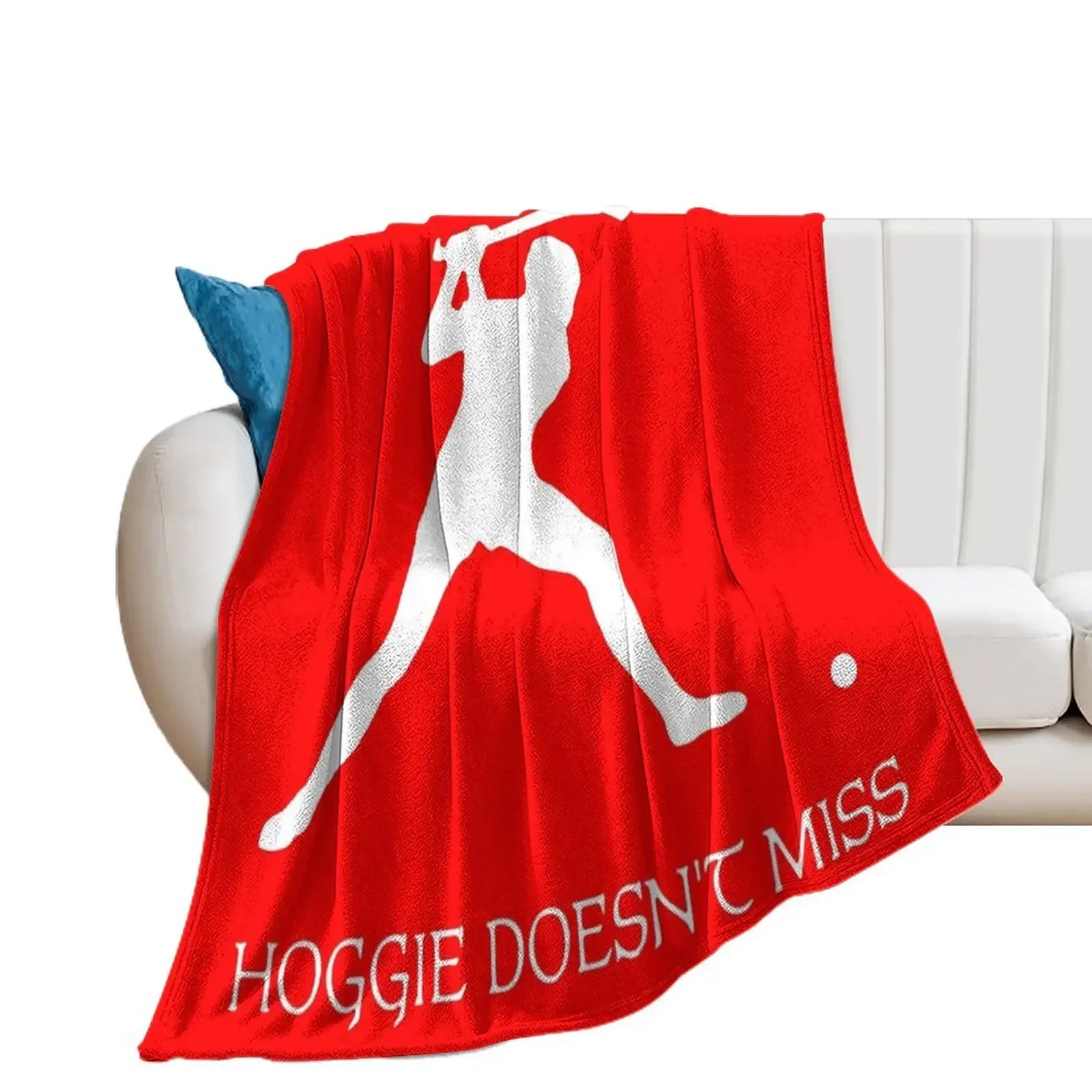 Hoggie Doesn't Miss! Throw Blanket Plaid on the sofa Shaggy Giant Sofa Blankets