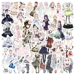 50pcs Cute Cartoon Anime Lolita Girl Stickers For Laptop Guitar Phone Vinyl Waterproof Graffiti Motorcycle Car Decals