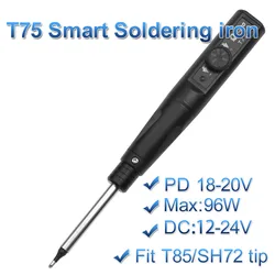 Quicko Electric Soldering Iron Kit T75 96W Repair Tool Welding Solder Rework Station Heat Pencil Smart Portable Solder Iron Tips