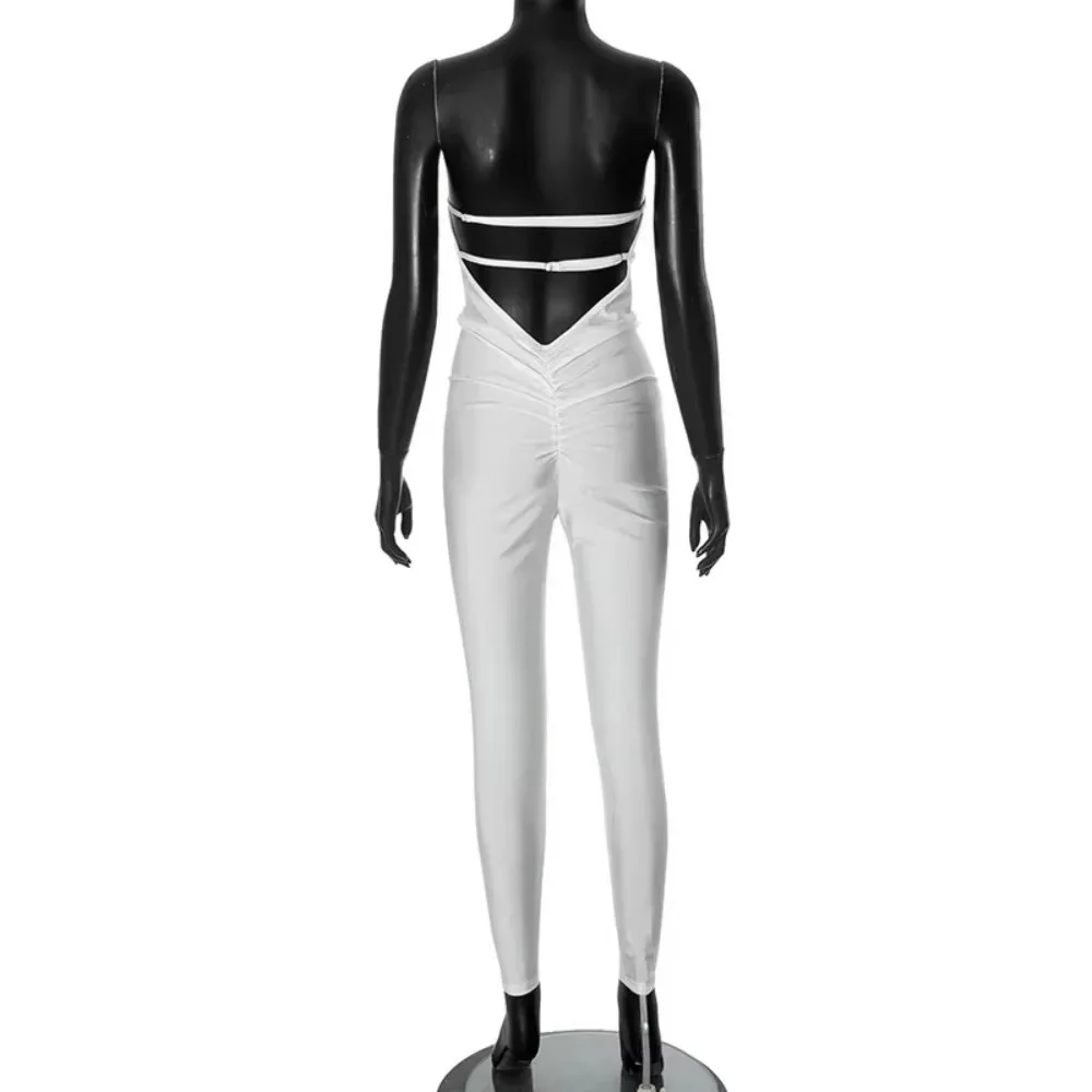 بدلة قفز للياقة البدنية بدون حمالات لعام 2025 بدلة نسائية مثيرة لتشكيل الجسم بدون أكمام ومتينة ونحيفة وكلاسيكية وزرة رياضية