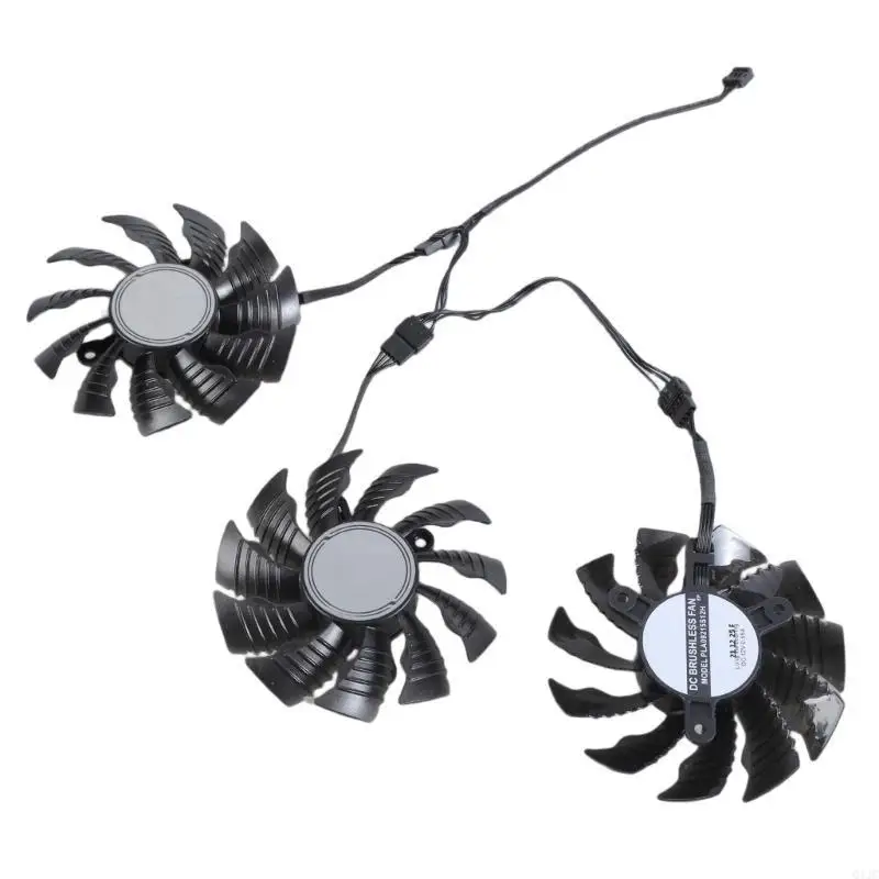 

Q1JC 82mm 4Pin Video Card Fan Graphics Card Cooling Graphics Card Radiators Easy Installation for RX6800 6800XT 6900XT