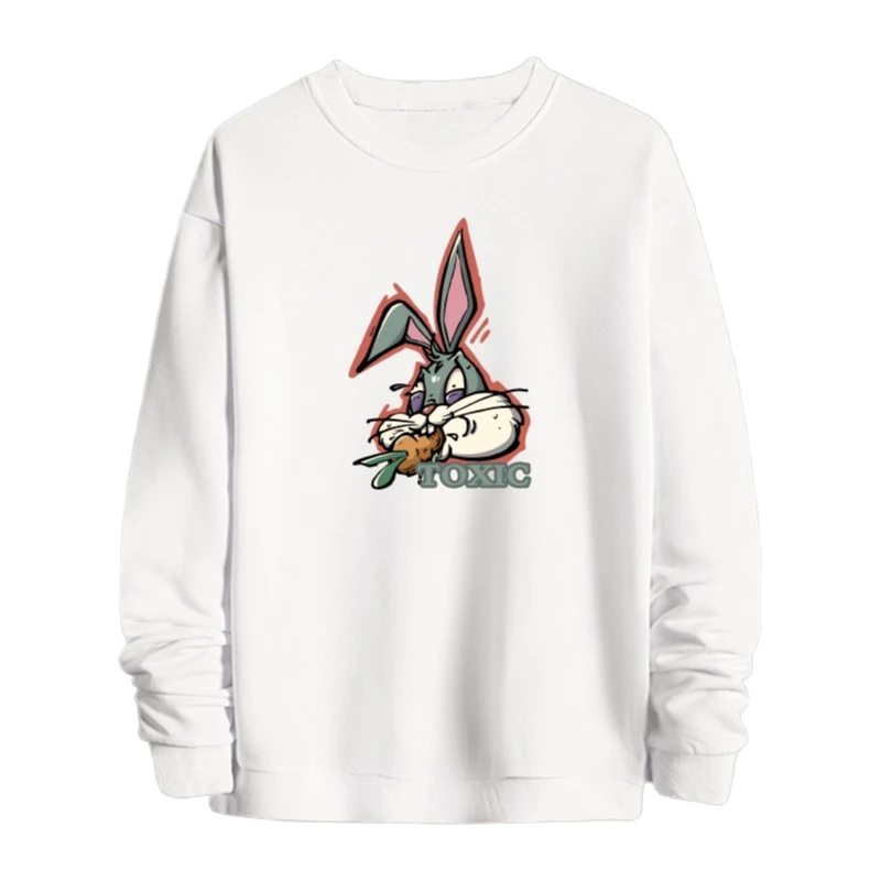 

Bugs Bunny hoodie girls' round neck hoodie women's long sleeved top couple's fashionable loose round neck hoodie couple's top