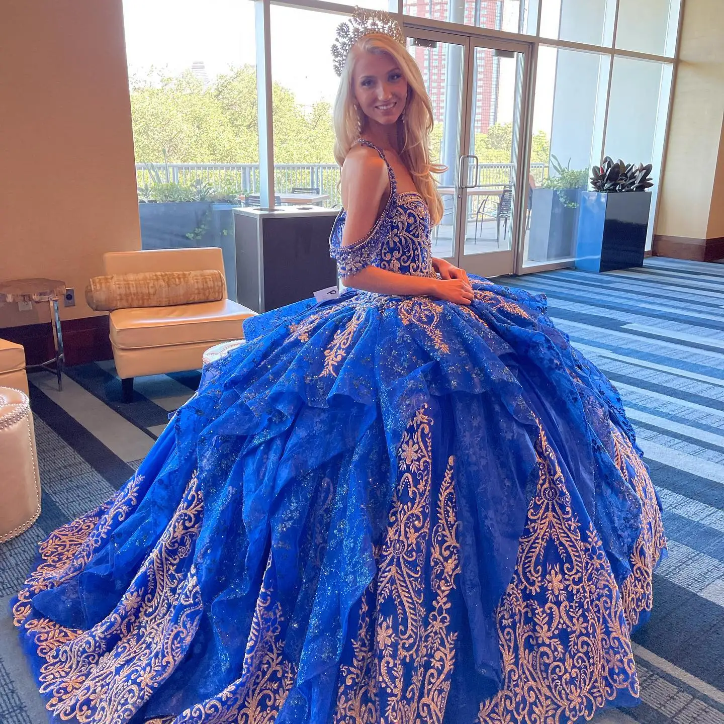 Royal-Blue Gold Quinceanera Dress 2023 Charro Mexican Prom Sweet 16 Girls Party Gowns vestido de 15 anos Ruffles Burgundy Corset