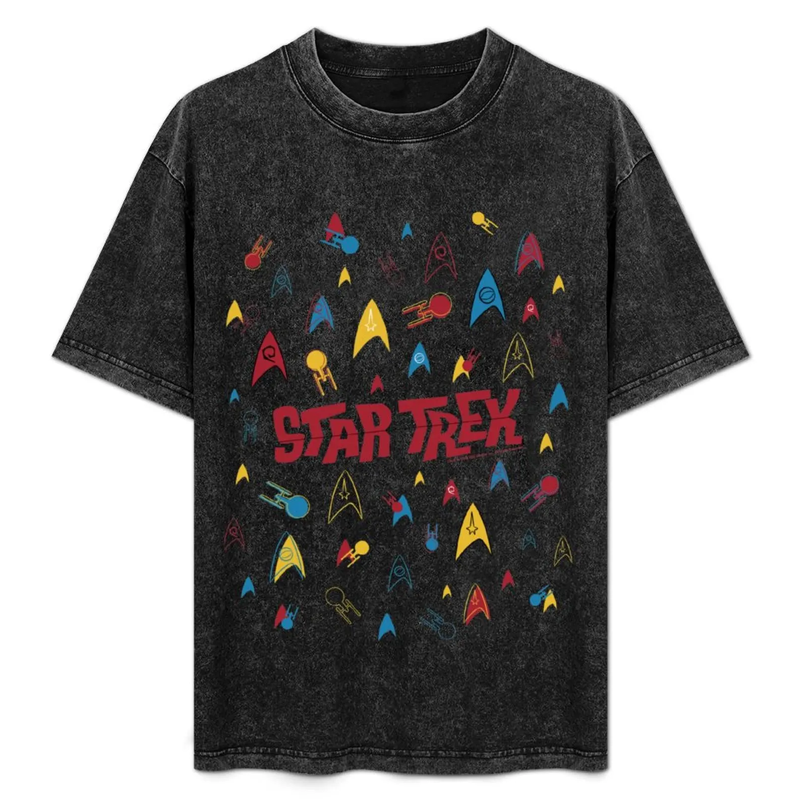 Star Trek Original Series Retro Starfleet Badge Collage T-Shirt Plus Size All Match Tee Shirt
