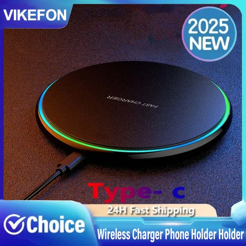NEW Fast Charging 15W Wireless Charger Phone Holder Holder Pad For iPhone 16-12 Pro Max X XR 8 Samsung Note 9 8 S10 Plus S20 21