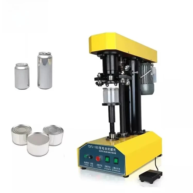 ku-New Upgrade Semi Automatic Plastic Aluminum Can Sealer Tin Can Sealing Machine Food Tin Can Seamer Closing Machine
